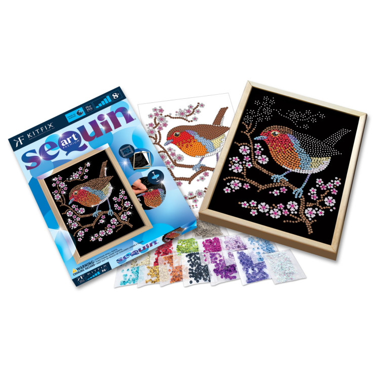 Kitfix Sequin Art Blue Premium Robin 2110