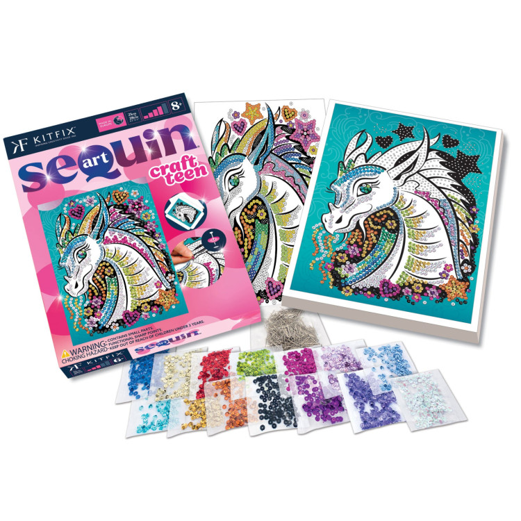 Kitfix Sequin Art Craft Teen Dragon 2107