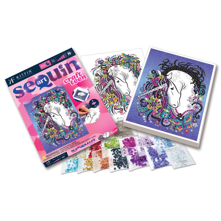 Kitfix Sequin Art Craft Teen Unicorn 2204