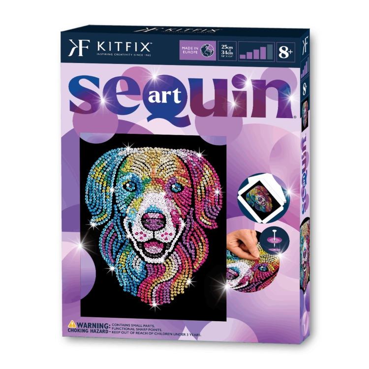 Kitfix Sequin Art Purple Harlequin Hound 2103