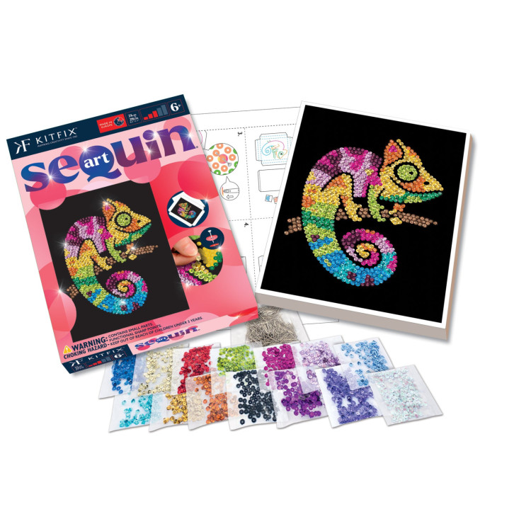 Kitfix Sequin Art Red Chameleon 2525