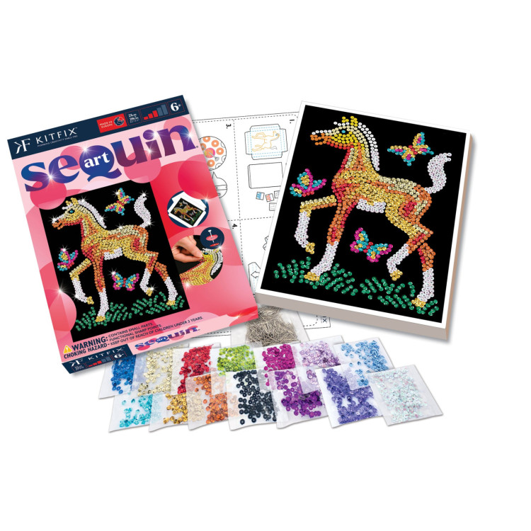 Kitfix Sequin Art Red Horse 2415