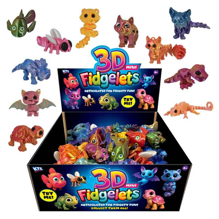 KTL 3D FIDGELETS FARM / SEALIFE ANIMALS TY4968 TY4969 TY4750 Asst.