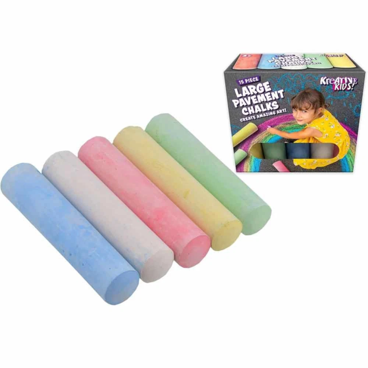 KTL Kreative Kids! 15 Piece Large Pavement Chalks TY1358