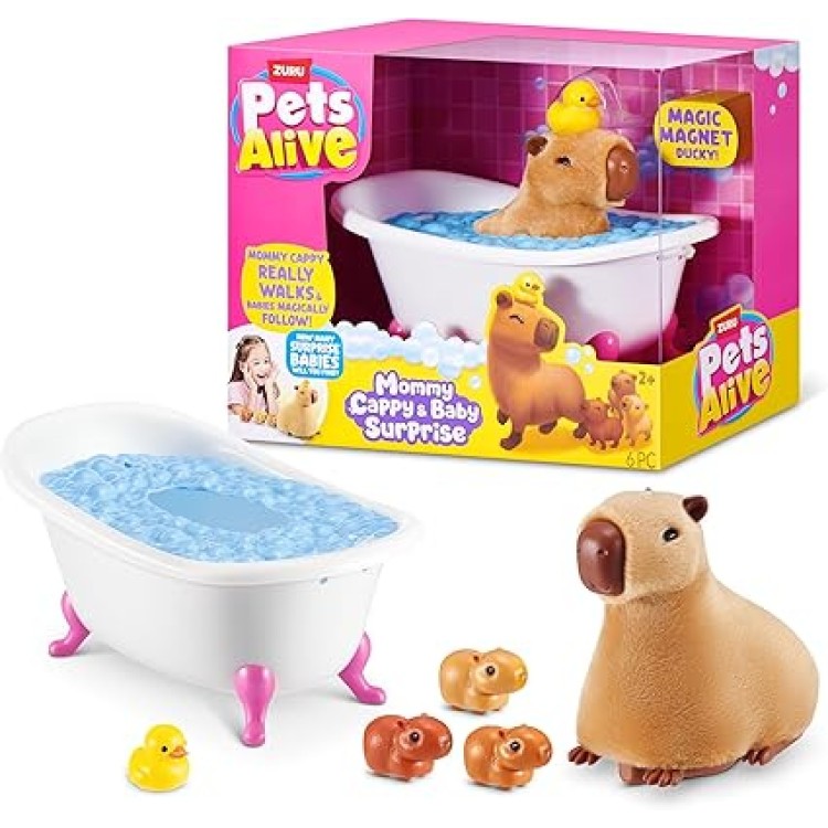 KTL Pets Alive Mommy Capybara & Baby Surprise ZU72