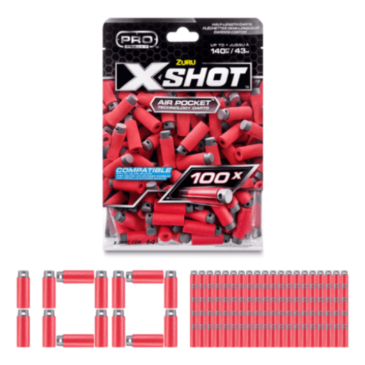 KTL XShot Pro-S1 Dart Refill 100pcs Foilbag ZU152