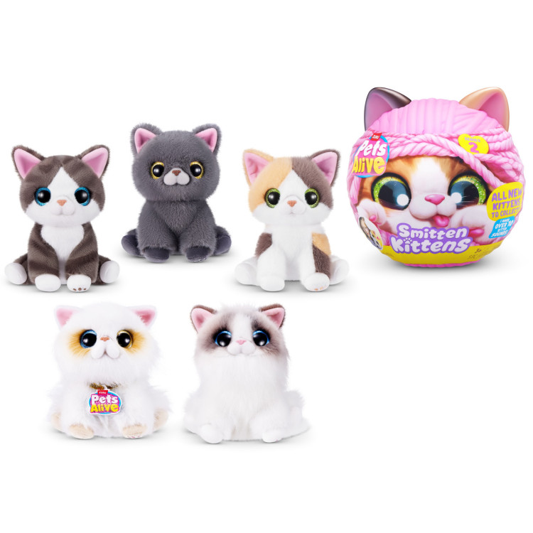 KTL ZURU Pets Alive Smitten Kittens Interactive Plush S2 ZU70