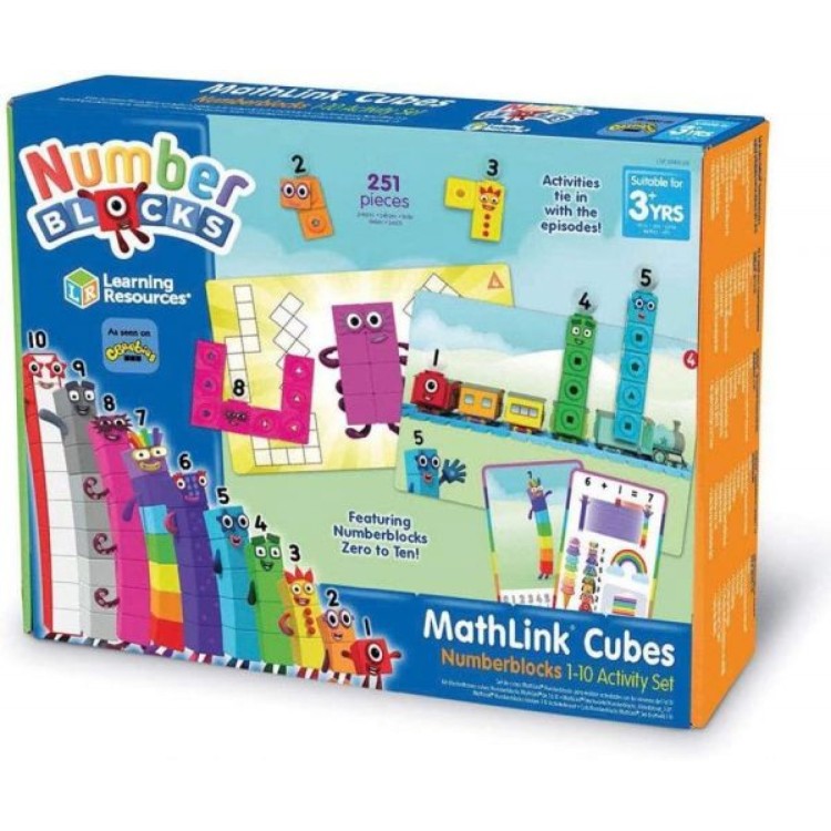 Learning Resources Number Blocks Mathlink Cubes 1-10 Activity Set