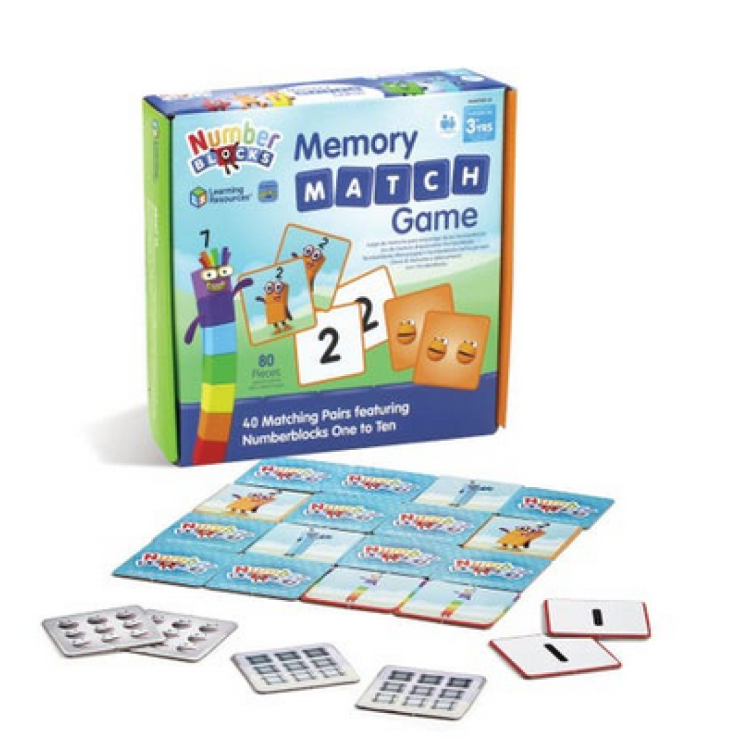 Learning Resources Number Blocks Memory Match Game 3+