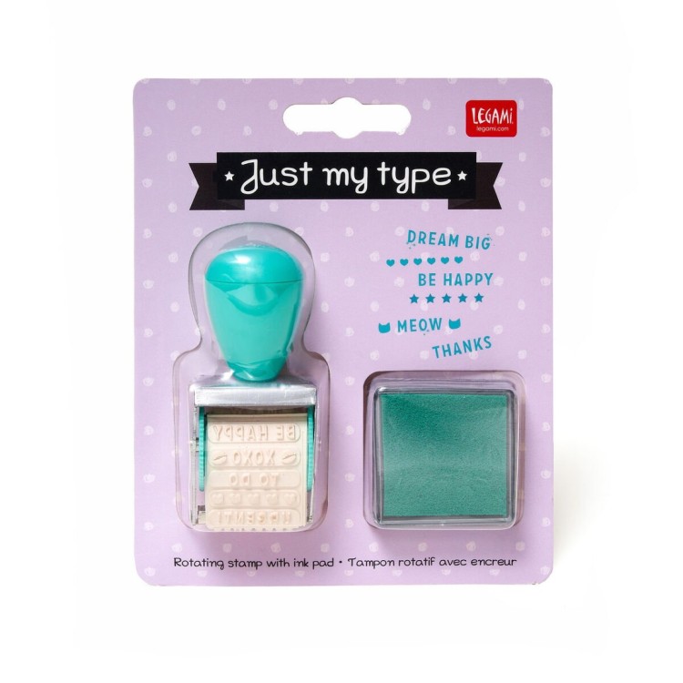 Legami Just My Type Rotating Stamp Pad