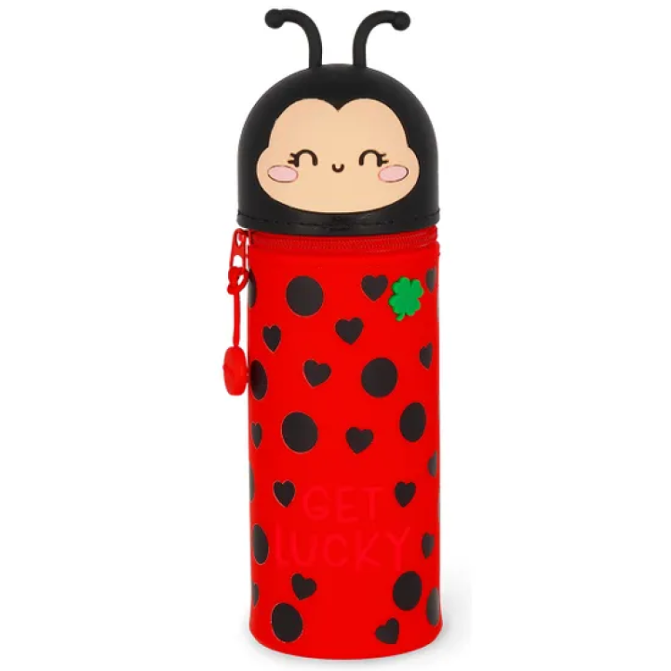 Legami 2-In-1 Kawaii Soft Silicone Ladybug Pencil Case