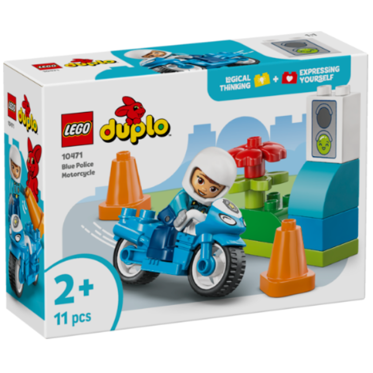 Lego 10471 Duplo Blue Police Motorcycle