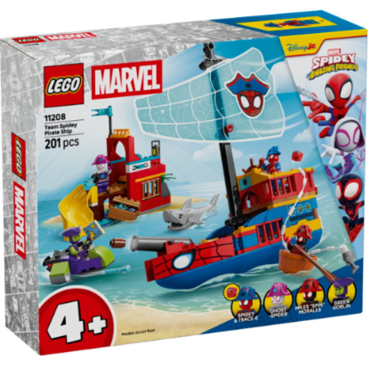 Lego 11208 Marvel Spidey and His Amazing Friends Team Spidey Pirate Ship