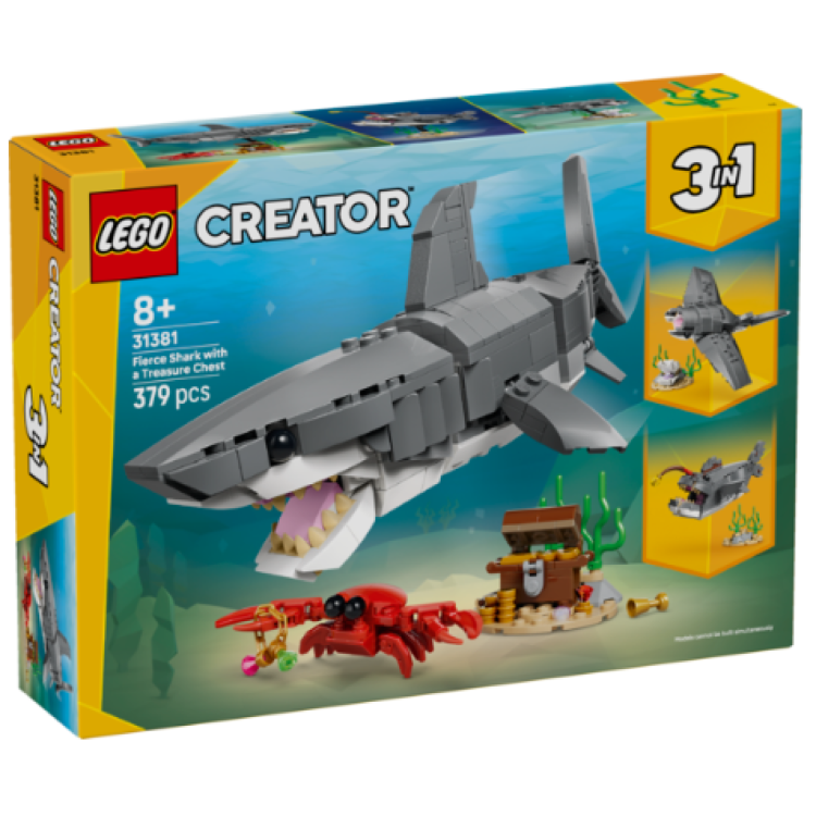 Lego 31381 Creator Fierce Shark With a Treasure Chest