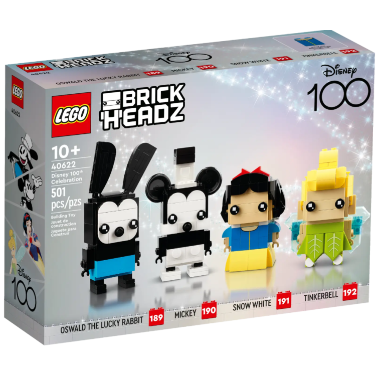 Lego 40622 Brickheadz Disney Oswald The Lucky Rabbit, Mickey, Snow White & Tinkerbell