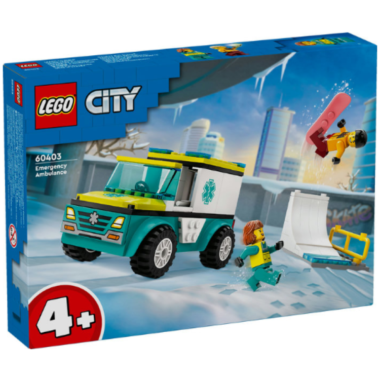 Lego 60403 City Emergency Ambulance and Snowboarder
