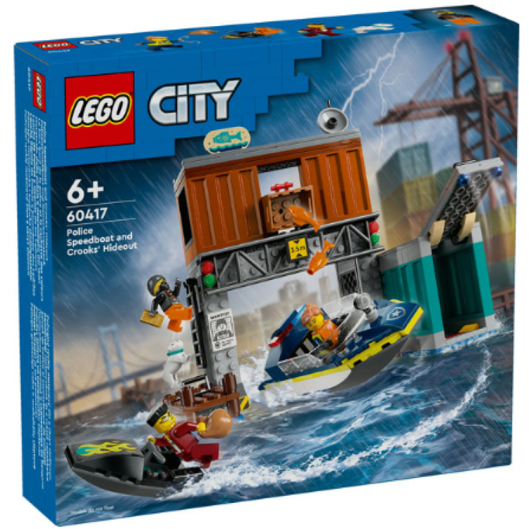 Lego 60417 City Police Speedboat And Crooks' Hideout