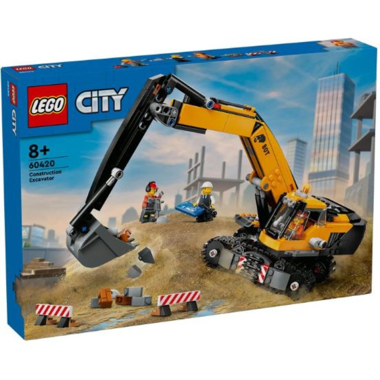 Lego 60420 City Yellow Construction Excavator 