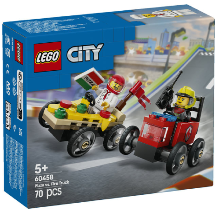 Lego 60458 City Pizza vs. Fire Truck Race Car Pack
