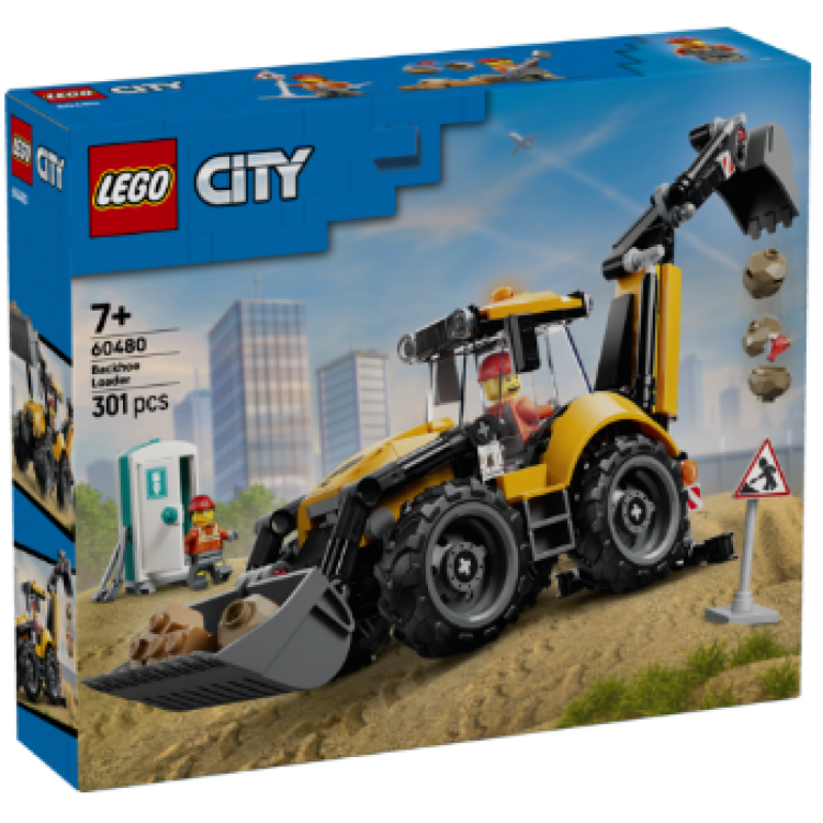 Lego 60480 City Yellow Backhoe Loader