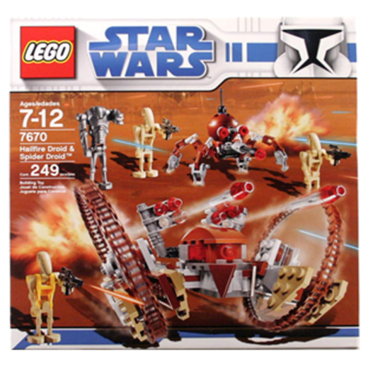Lego 7670 Star Wars Hailfire Droid & Spider Droid FROM 2008