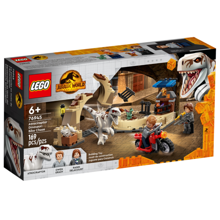 Lego 76945 Jurassic World Dominion Atrociraptor Dinosaur: Bike Chase