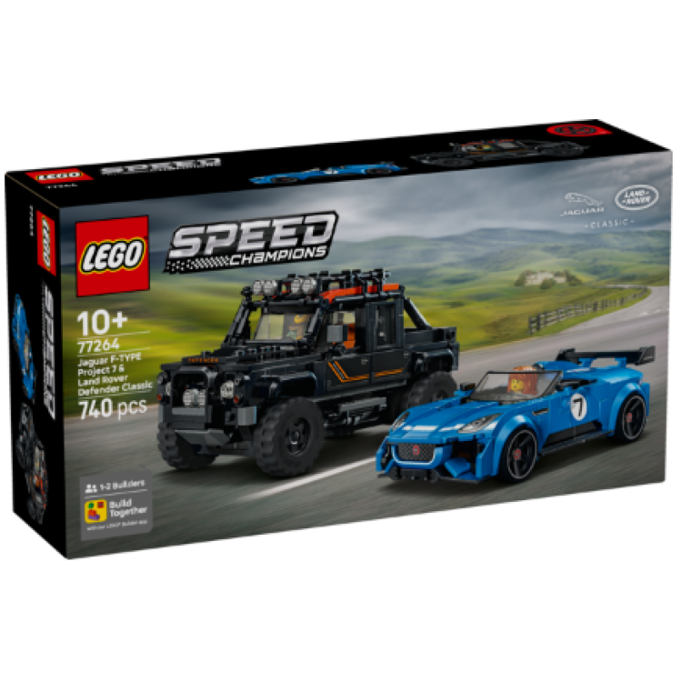 Lego 77264 Speed Champions Jaguar Project 7 & Land Rover Defender Classic