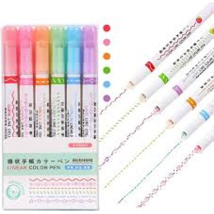 A1 Linear Colour Pen Deco Pen Washi Pen Style Four