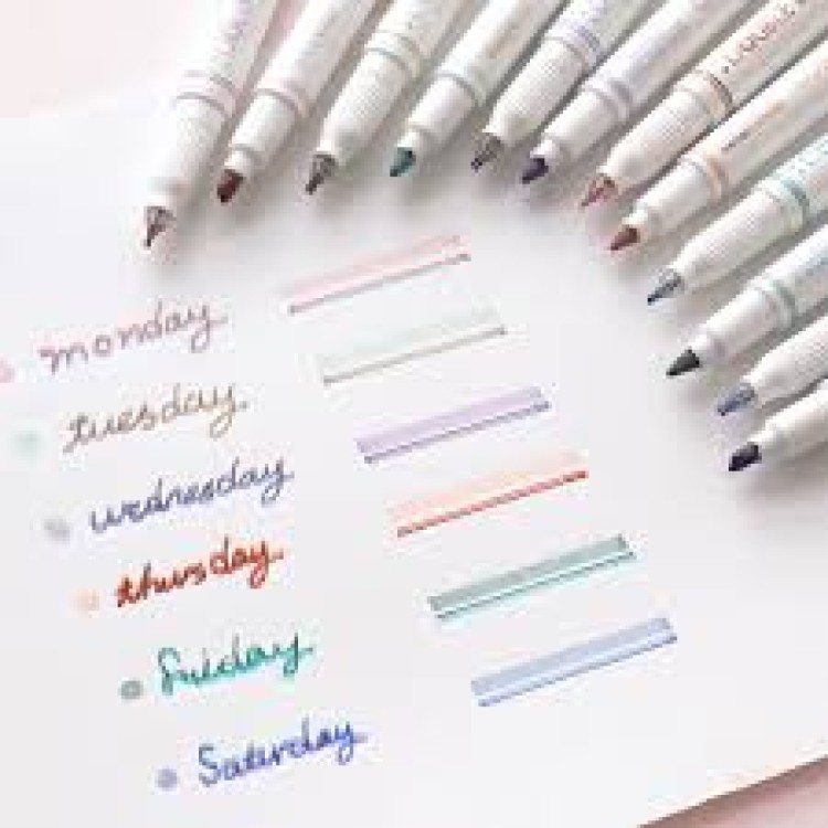 A1 Linear Colour Pen Deco Pen Washi Pen Style Three