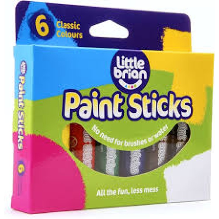 Little Brian Fabric Paint Sticks 6 PK