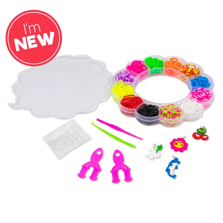 1FF Loom Twister set 350 bands, hook tools, S clips & 4 charms
