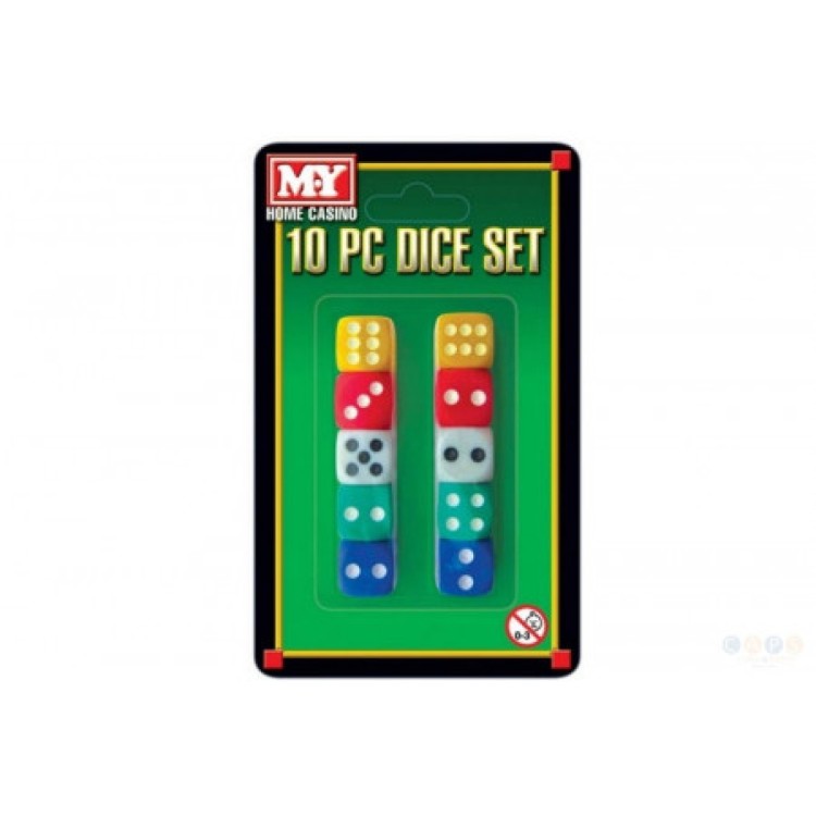 KTL M.Y 10pc Dice Set On Blistercard TY2135