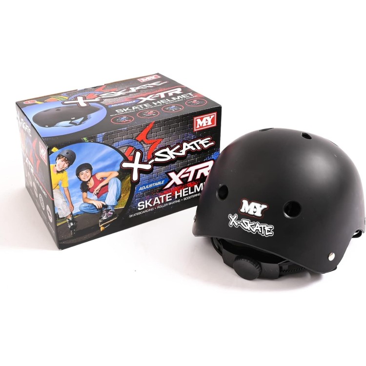 M.Y X-Skate Adjustable Skate Helmet Large for Skateboarding, Roller Skating, Scootering, Cycling - X-TR TY6844