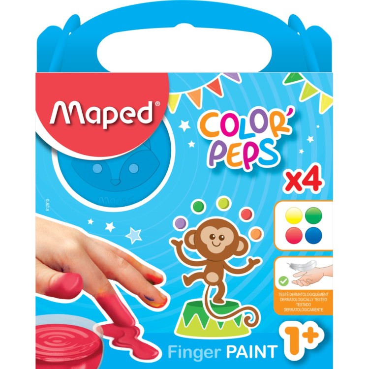 Maped Color'Peps 4 Colours Finger Paint Box 