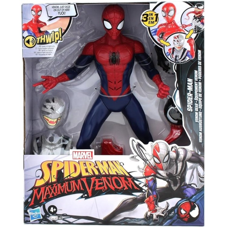 Marvel Spider-Man Maximum Venom 3 In 1 Interactive Spider-Man Action Figure  Hasbro E7493