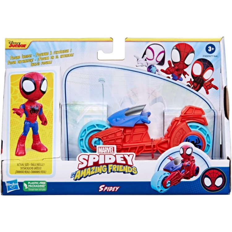 Marvel Spidey And His Amazing Friends - Spidey & Motorcycle F7459/F6777