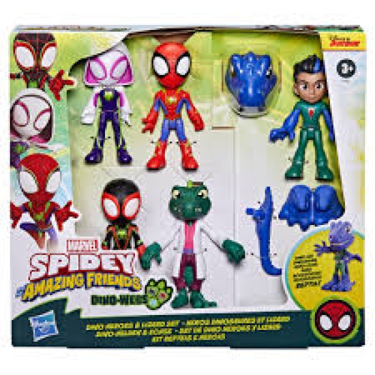 Hasbro Marvel Spidey And His Amazing Friends Dino-Webs - Dino Heroes & Lizard Set Hasbro F9483