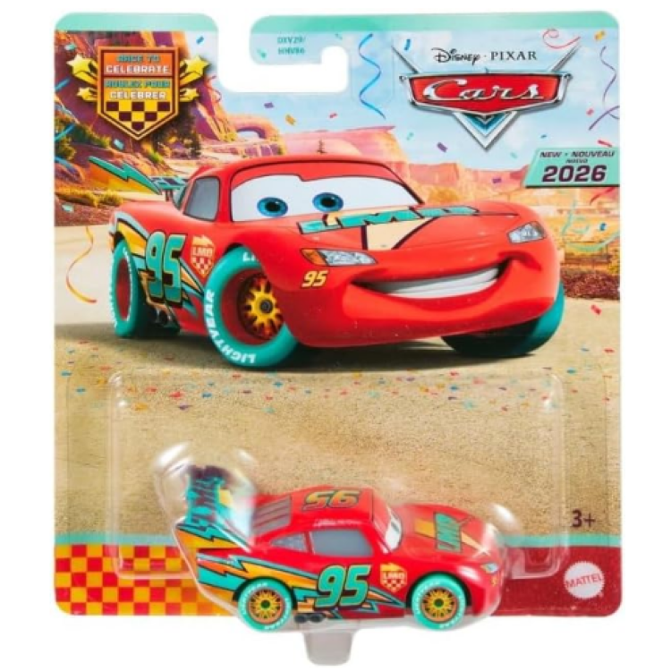 Mattel DXV29 Disney Pixar Cars Race To Celebrate - Lightning McQueen