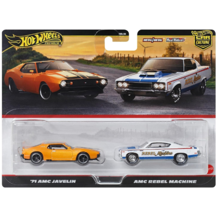 Mattel Hot Wheels Premium 2 Pack - '71 AMC Javelin & AMC Rebel Machine HBL96
