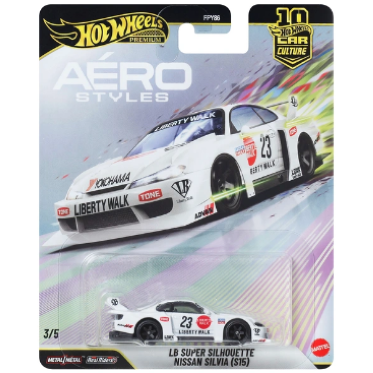 Mattel FPY86A Hot Wheels Premium Aero Styles - LB Super Silhouette Nissan Silvia (S15) FPY86