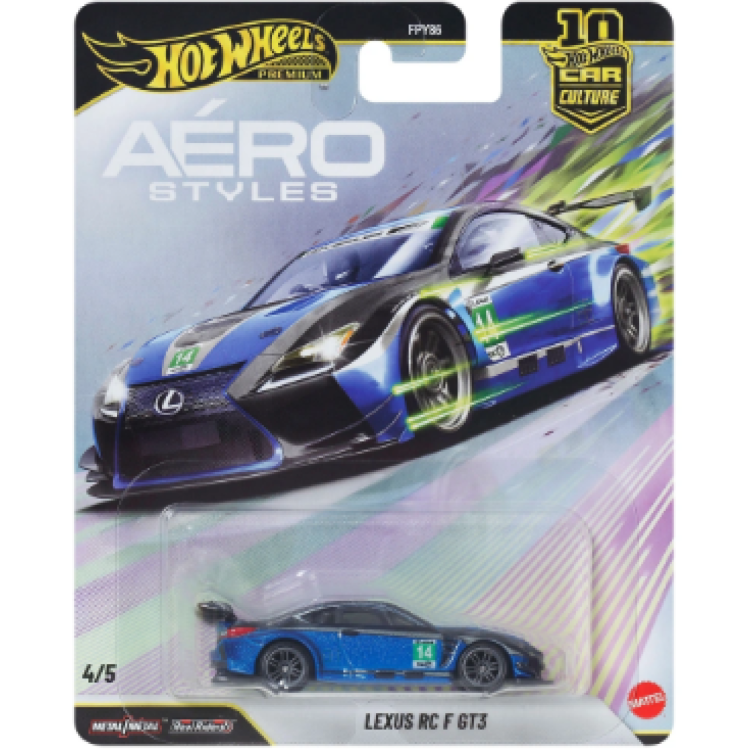 Mattel FPY86A Hot Wheels Premium Aero Styles - Lexus RC F GT3 (S15) FPY86