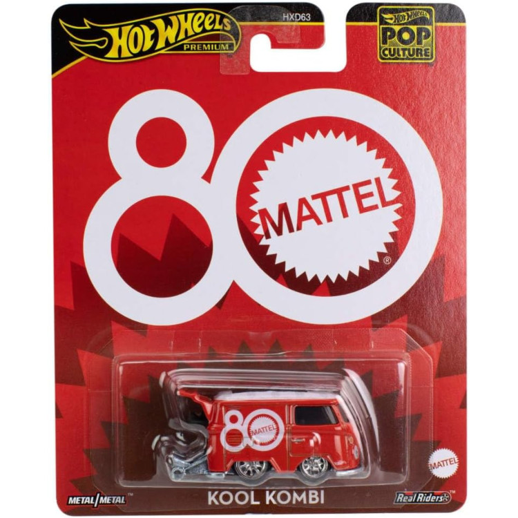 Mattel Hot Wheels Real Riders Pop Culture Kool Volkswagen Kombi RED 80th Anniversary JBL68
