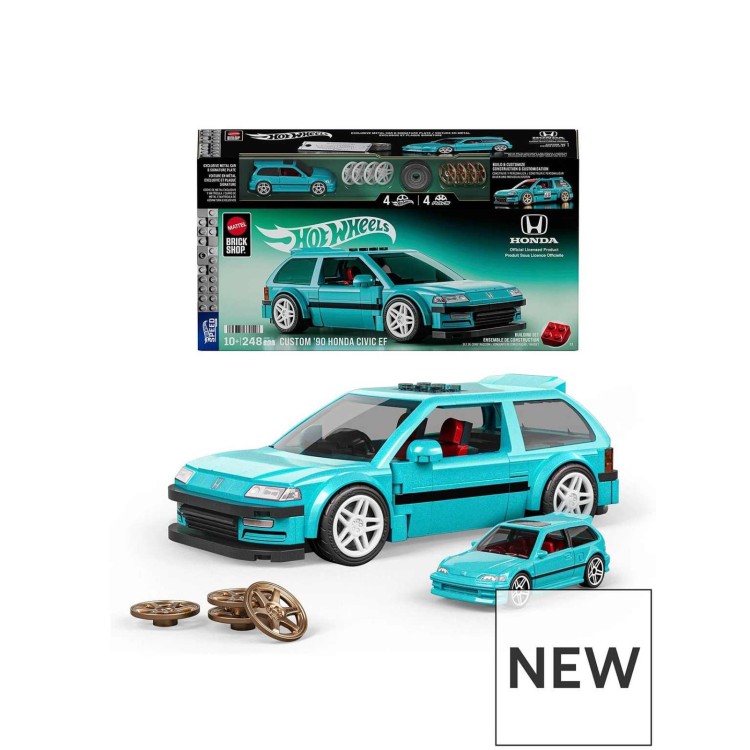 Mattel JHF62 Mega Construx Brick Shop Hot Wheels Custom '90 Honda Civic EF