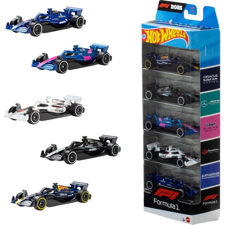 Mattel JLN12 Hot Wheels Formula 1 5 Pack Asst.