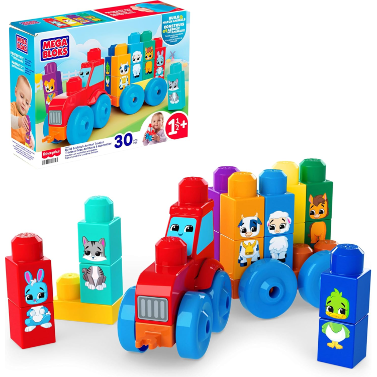 Mattel Mega Bloks Build & Match Tractor 