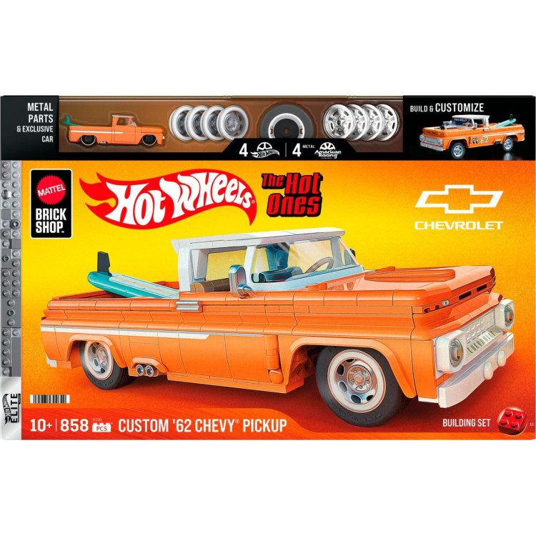 Mattel Brick Shop Hot Wheels Chevy Custom Pickup '62 JFT20