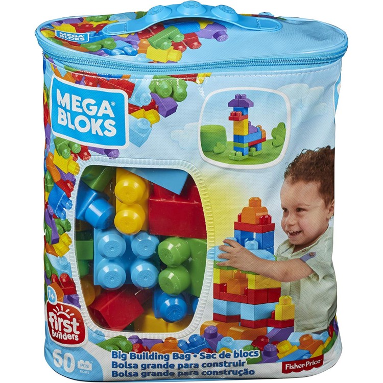 Mattel Mega Bloks 60 Piece First Builders Bag Blue