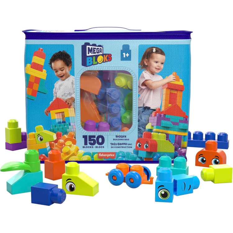 Mattel HHM96 Mega Bloks Deluxe Building Bag 150pcs