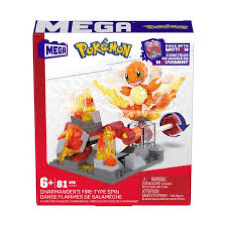 Mattel MEGA Pokemon Charmander's Fire-Type Spin 81pcs