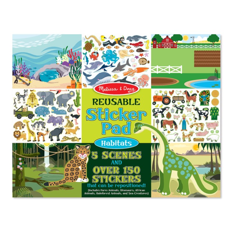 SPM Melissa & Doug Reusable Sticker Pad HABITATS 14196